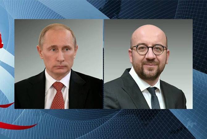Путин информировал Шарля Мишеля о шагах по реализации договорённостей по Нагорному Карабаху