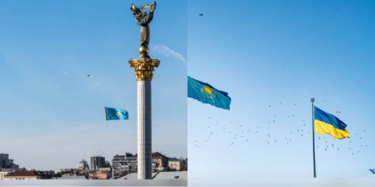Կիևի երկնքում ծածանել են Ղազախստանի դրոշը