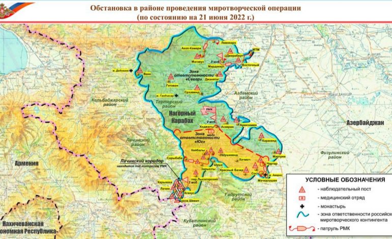 Ի՞նչ է տեղի ունենում ՌԴ ՊՆ կողմից ներկայացված Արցախի քարտեզի վրա