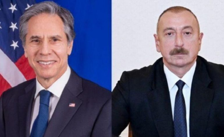 Блинкен призвал Алиева к соблюдению режима прекращения огня и отводу войск
