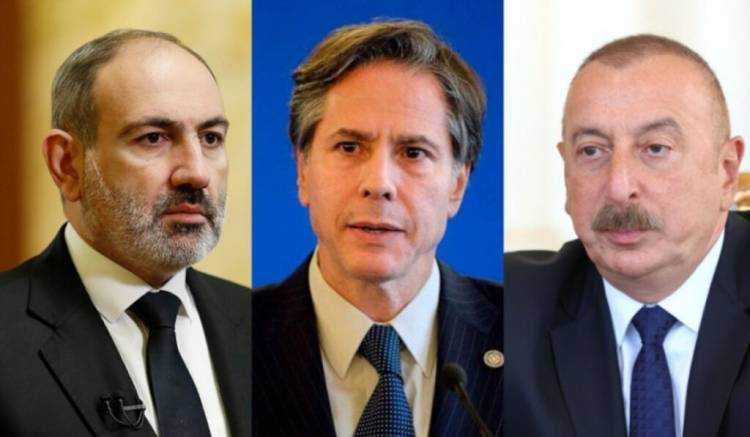 Госдеп США: Блинкен провел телефонные разговоры с Пашиняном и Алиевым