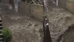 ՏԵՍԱՆՅՈՒԹ. Խորենացի փողուցում անձրևից հետո գետ է հայտնաբերվել